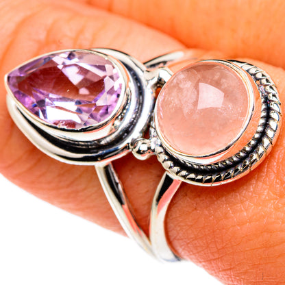 Rose Quartz Rings handcrafted by Ana Silver Co - RING83594