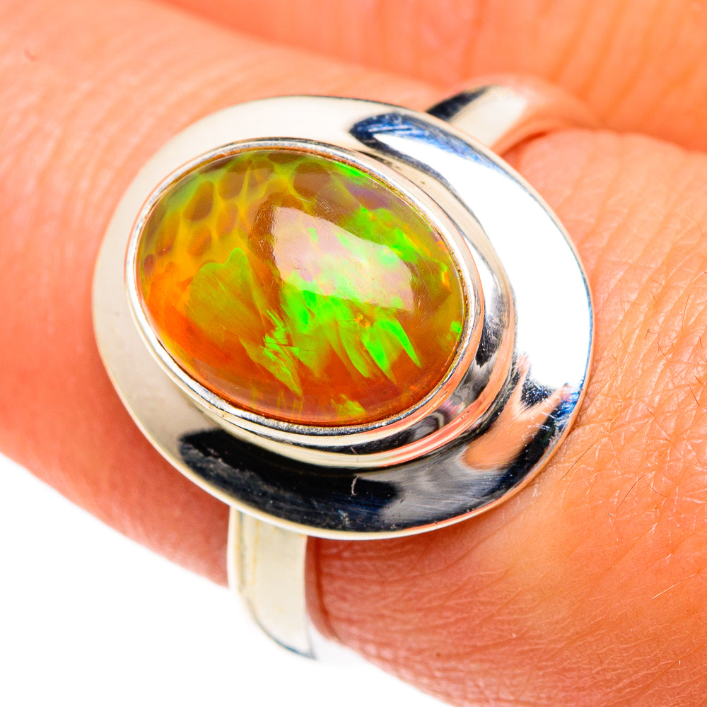 Ethiopian Opal Rings handcrafted by Ana Silver Co - RING83596