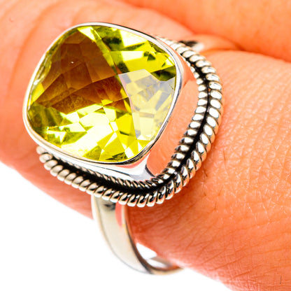 Lemon Quartz Rings handcrafted by Ana Silver Co - RING83598