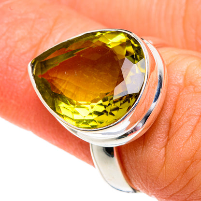 Lemon Quartz Rings handcrafted by Ana Silver Co - RING83599