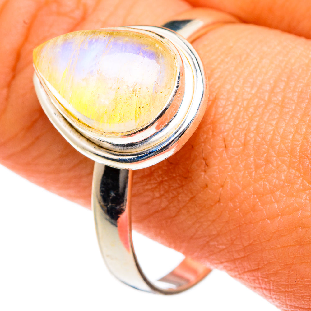 Yellow Moonstone Rings handcrafted by Ana Silver Co - RING83600