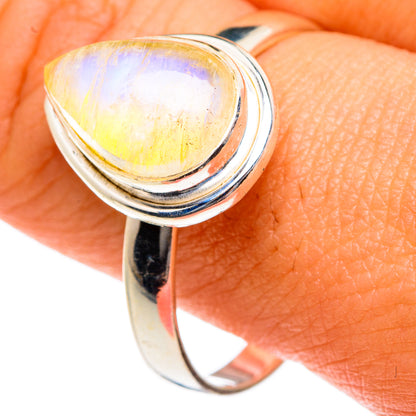 Yellow Moonstone Rings handcrafted by Ana Silver Co - RING83600
