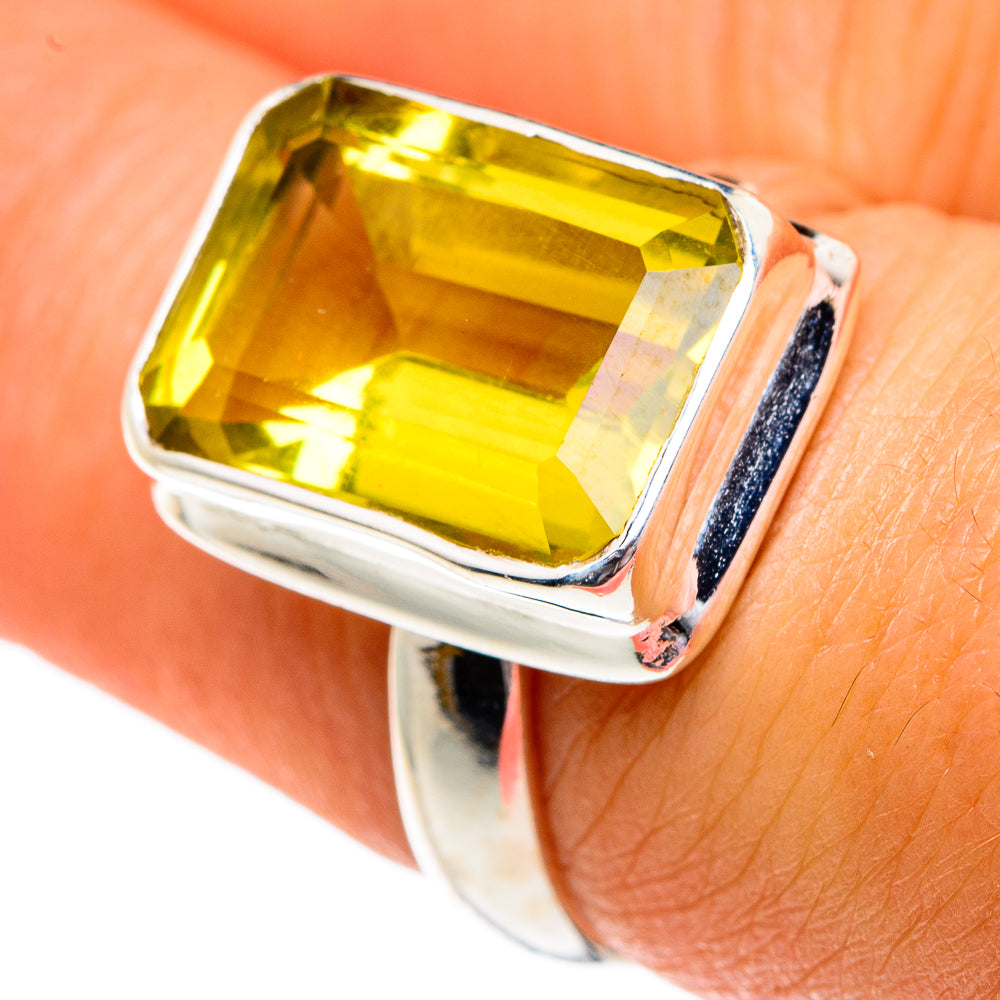 Lemon Quartz Rings handcrafted by Ana Silver Co - RING83601