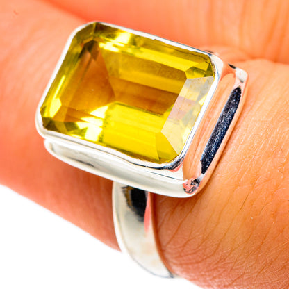 Lemon Quartz Rings handcrafted by Ana Silver Co - RING83601