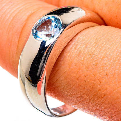 Blue Topaz Rings handcrafted by Ana Silver Co - RING83604