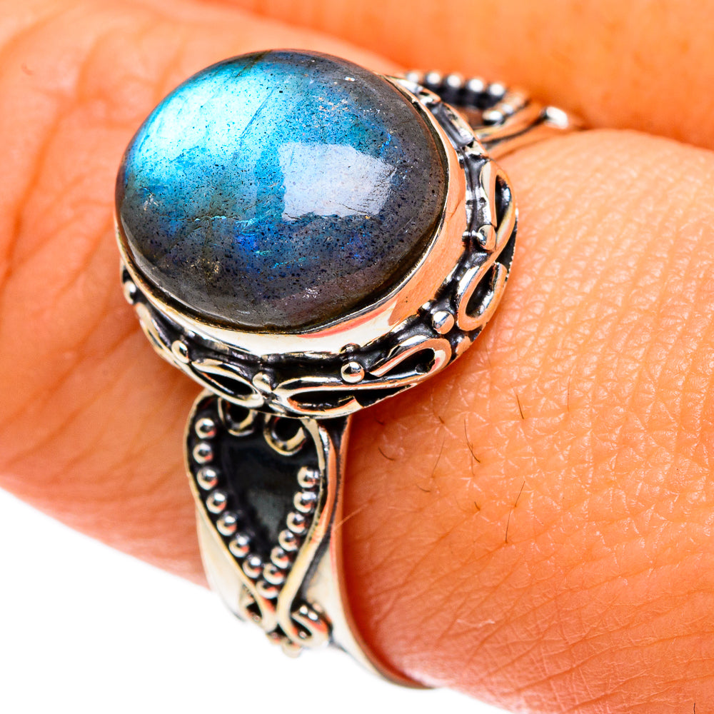 Labradorite Rings handcrafted by Ana Silver Co - RING83605
