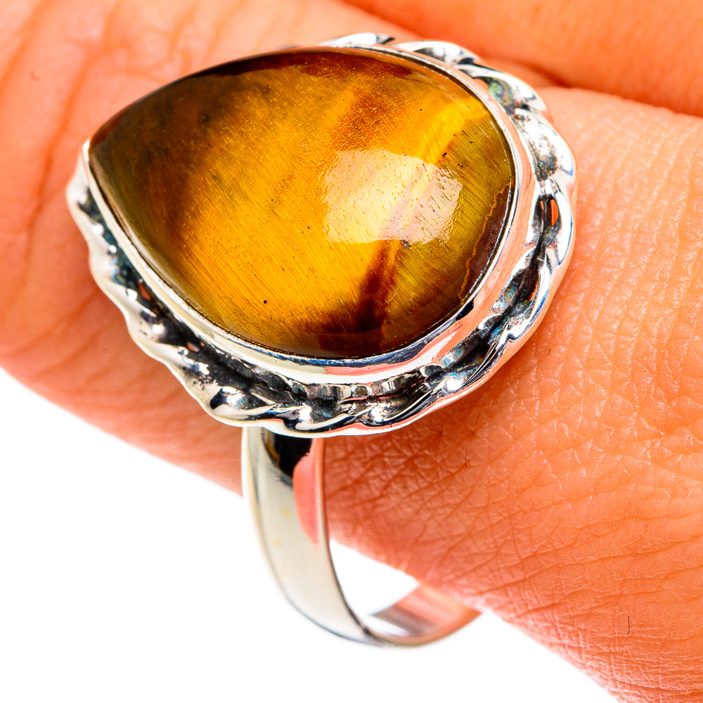 Tiger Eye Rings handcrafted by Ana Silver Co - RING83611
