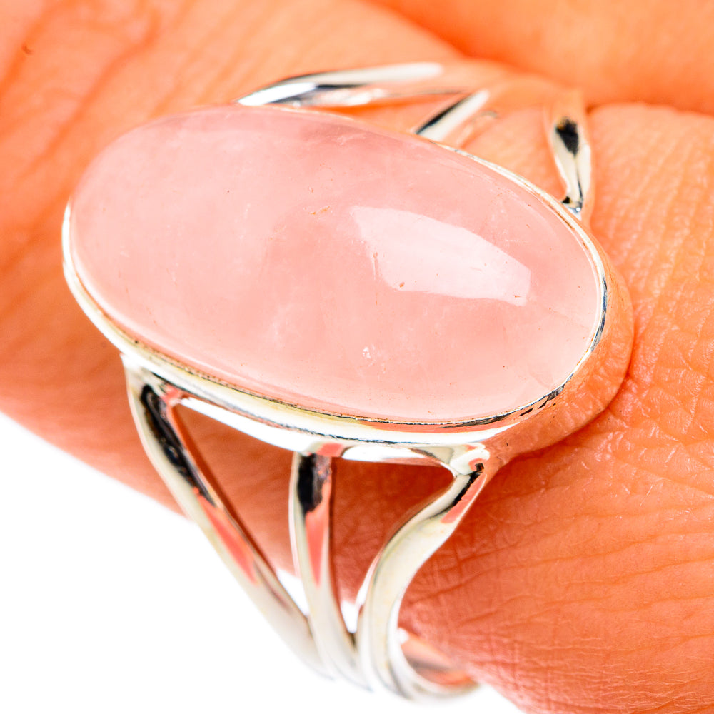 Rose Quartz Rings handcrafted by Ana Silver Co - RING83620