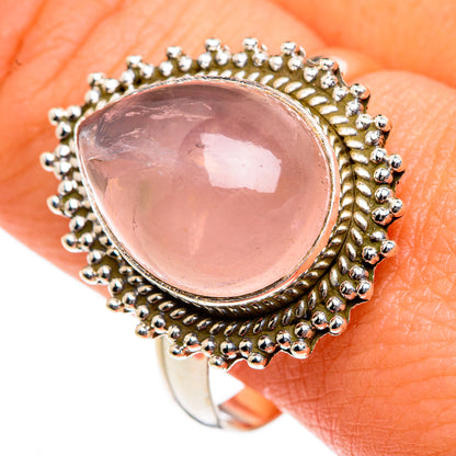 Rose Quartz Rings handcrafted by Ana Silver Co - RING83623