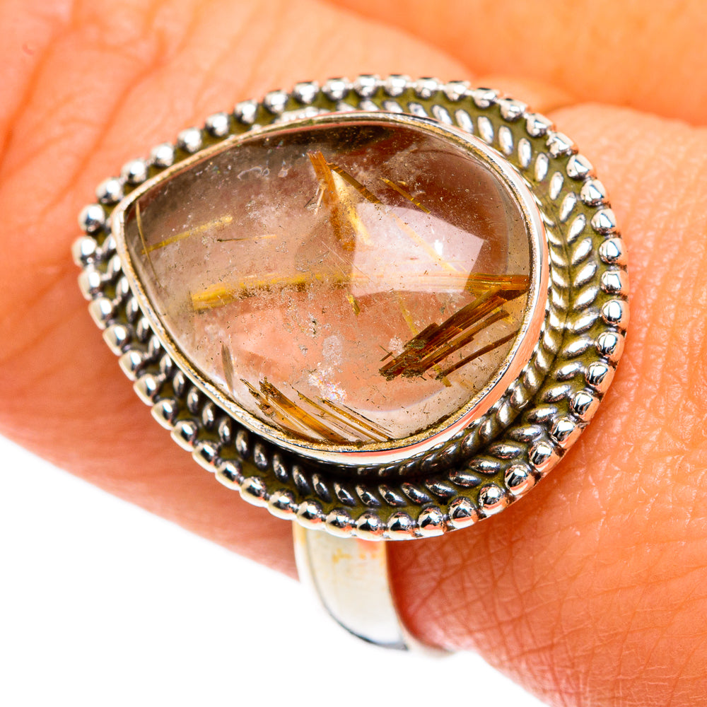 Rutilated Quartz Rings handcrafted by Ana Silver Co - RING83628