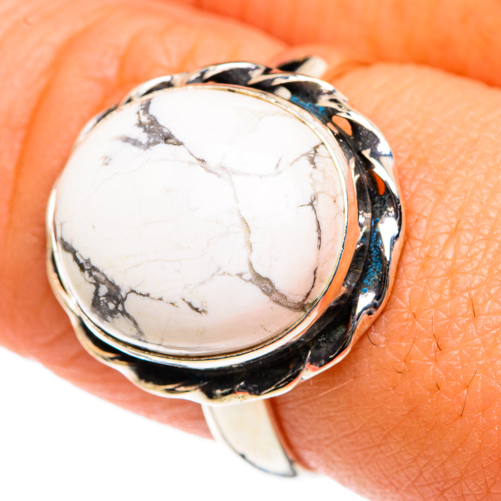 Howlite Rings handcrafted by Ana Silver Co - RING83633