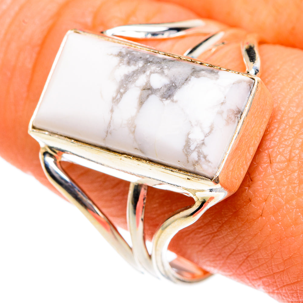 Howlite Rings handcrafted by Ana Silver Co - RING83634