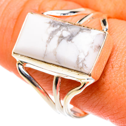 Howlite Rings handcrafted by Ana Silver Co - RING83634