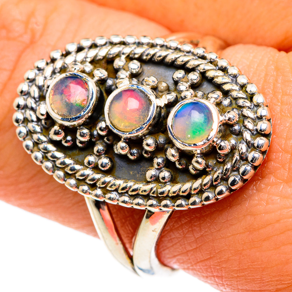 Ethiopian Opal Rings handcrafted by Ana Silver Co - RING83638
