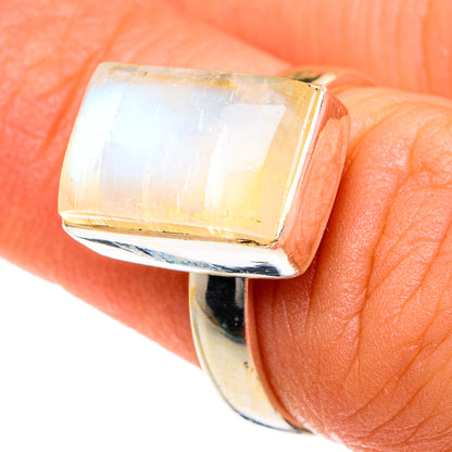 Yellow Moonstone Rings handcrafted by Ana Silver Co - RING83642