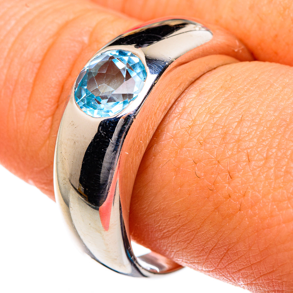 Blue Topaz Rings handcrafted by Ana Silver Co - RING83645
