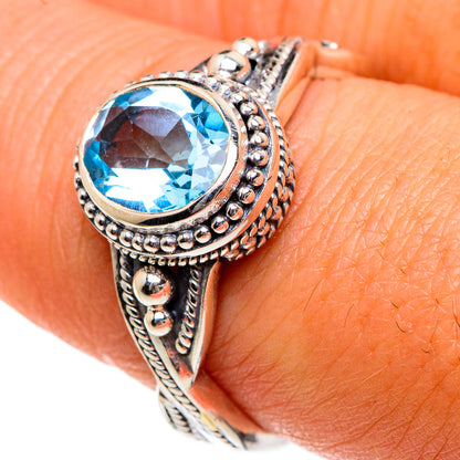 Blue Topaz Rings handcrafted by Ana Silver Co - RING83648