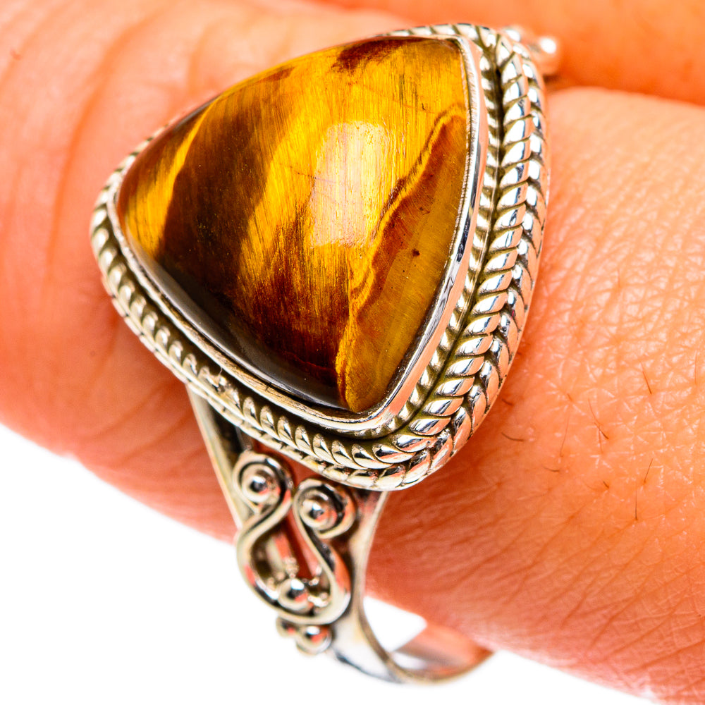 Tiger Eye Rings handcrafted by Ana Silver Co - RING83656