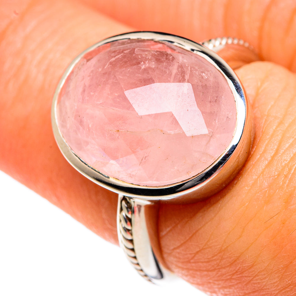 Rose Quartz Rings handcrafted by Ana Silver Co - RING83663