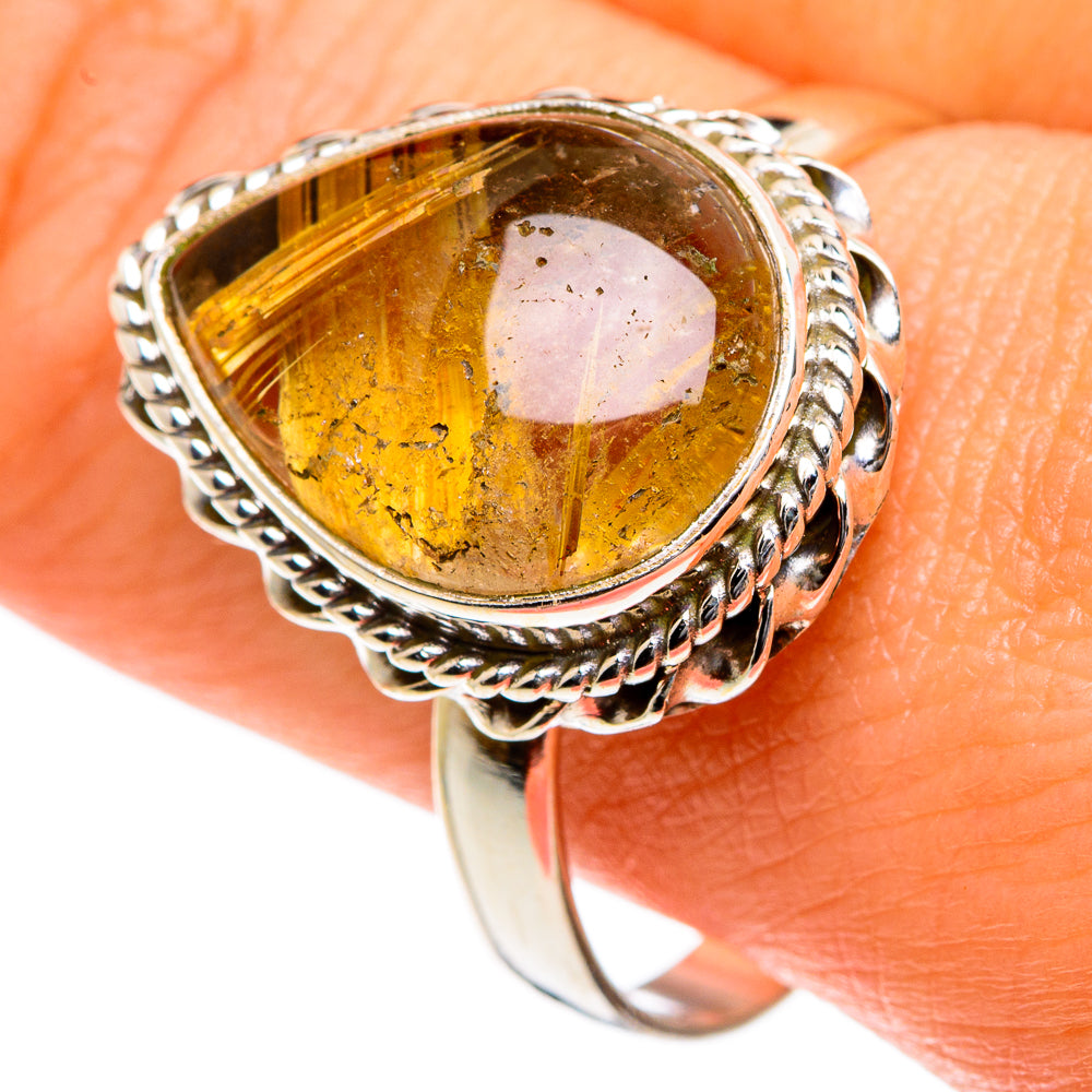 Rutilated Quartz Rings handcrafted by Ana Silver Co - RING83669