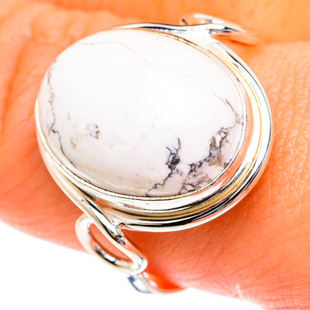 Howlite Rings handcrafted by Ana Silver Co - RING83673