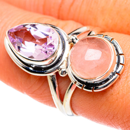 Rose Quartz Rings handcrafted by Ana Silver Co - RING83675