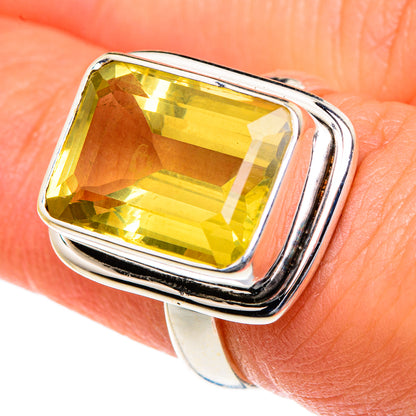 Lemon Quartz Rings handcrafted by Ana Silver Co - RING83682