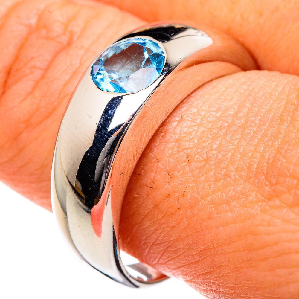 Blue Topaz Rings handcrafted by Ana Silver Co - RING83688