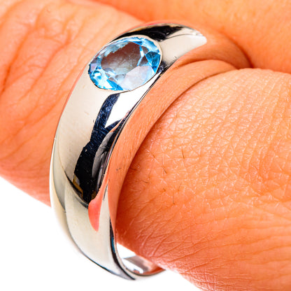Blue Topaz Rings handcrafted by Ana Silver Co - RING83688