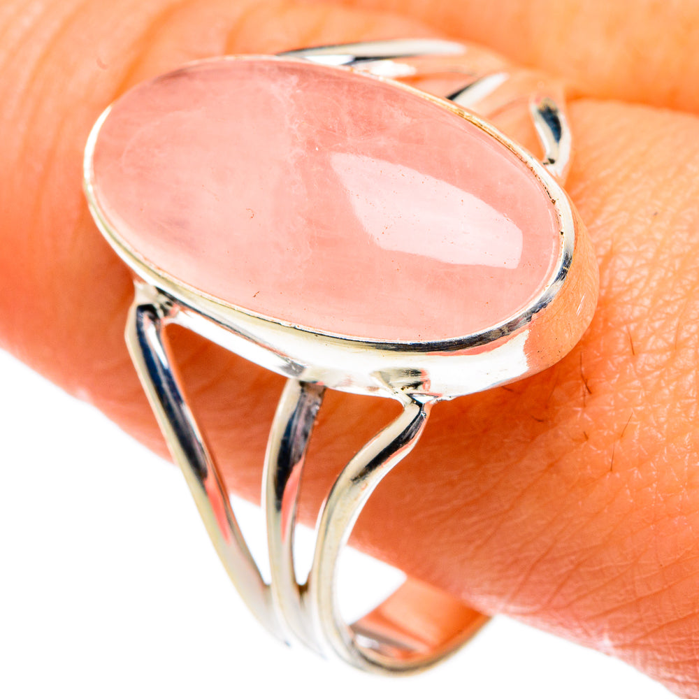 Rose Quartz Rings handcrafted by Ana Silver Co - RING83701
