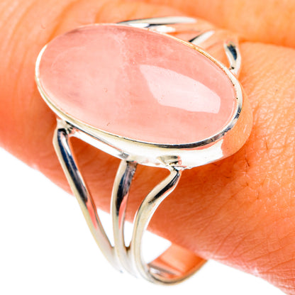 Rose Quartz Rings handcrafted by Ana Silver Co - RING83701