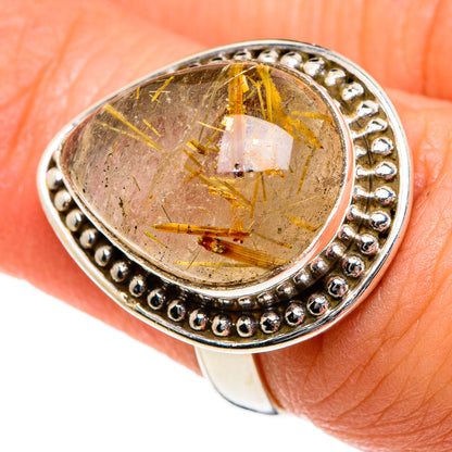 Rutilated Quartz Rings handcrafted by Ana Silver Co - RING83709