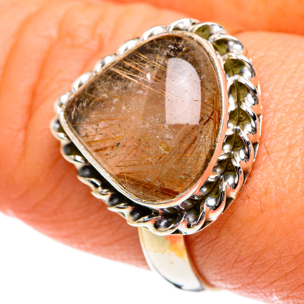 Rutilated Quartz Rings handcrafted by Ana Silver Co - RING83710