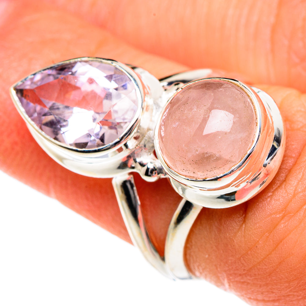 Rose Quartz Rings handcrafted by Ana Silver Co - RING83717
