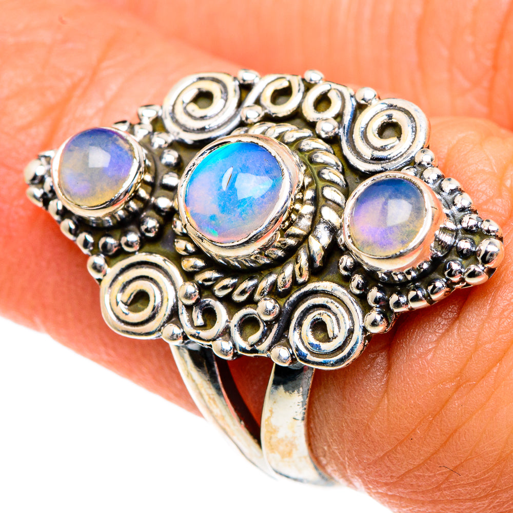 Ethiopian Opal Rings handcrafted by Ana Silver Co - RING83719