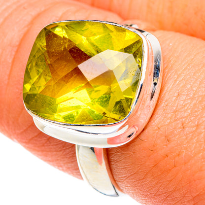 Lemon Quartz Rings handcrafted by Ana Silver Co - RING83720