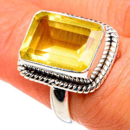 Lemon Quartz Rings handcrafted by Ana Silver Co - RING83722