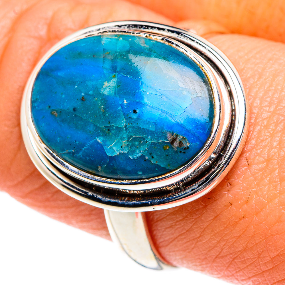 Chrysocolla Rings handcrafted by Ana Silver Co - RING83729