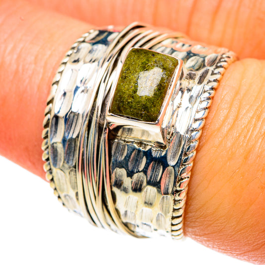 Green Jasper Rings handcrafted by Ana Silver Co - RING83731
