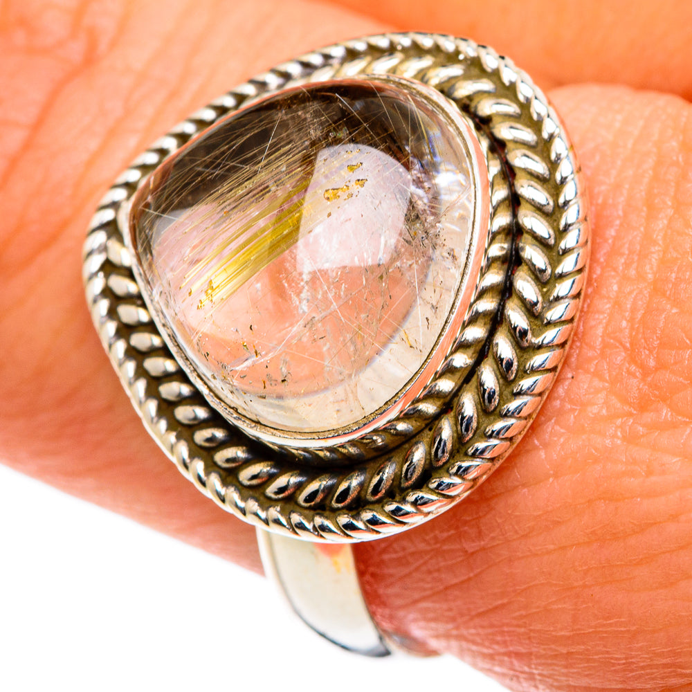 Rutilated Quartz Rings handcrafted by Ana Silver Co - RING83751