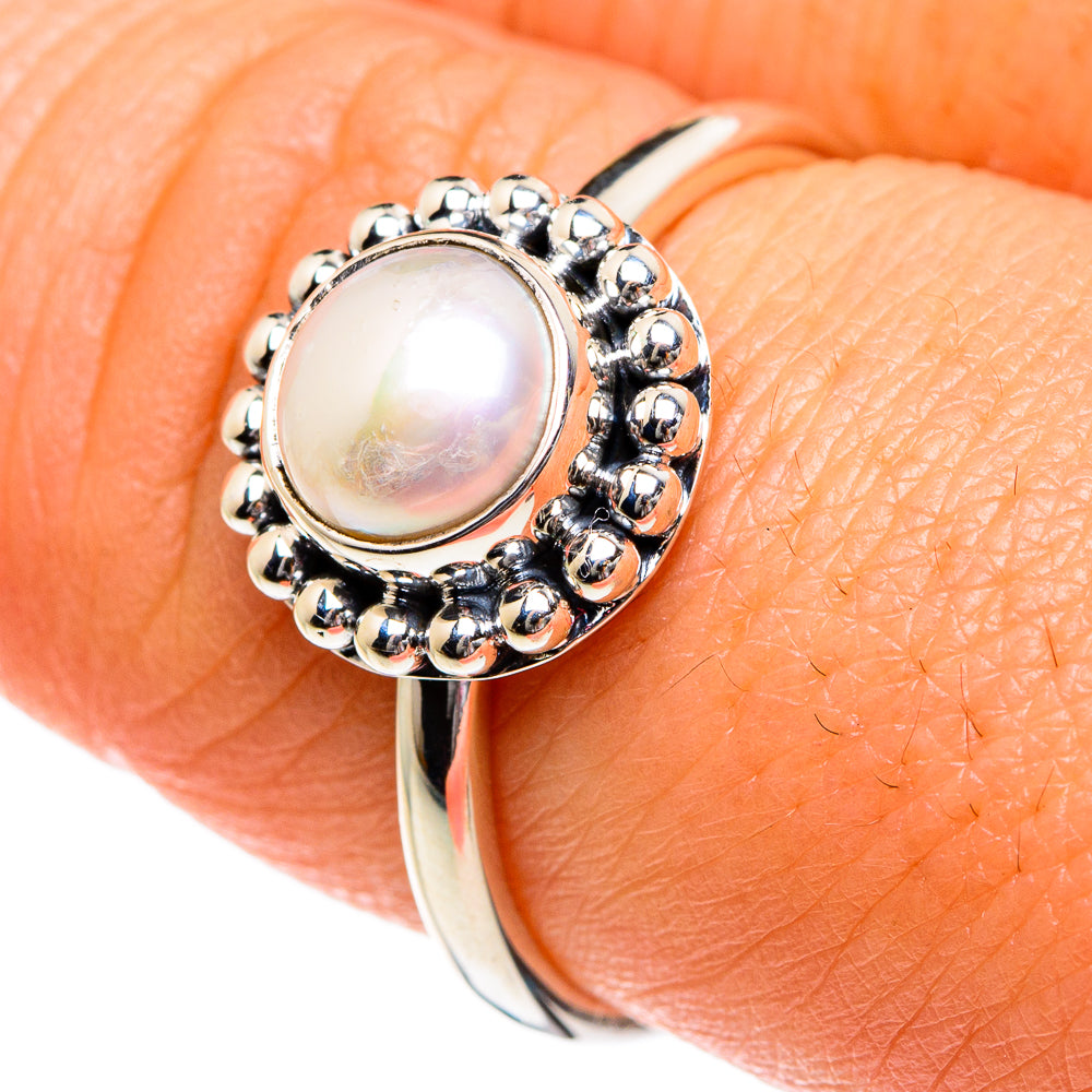 Cultured Pearl Rings handcrafted by Ana Silver Co - RING83757