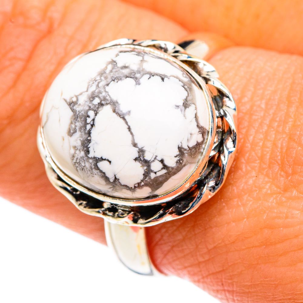 Howlite Rings handcrafted by Ana Silver Co - RING83758