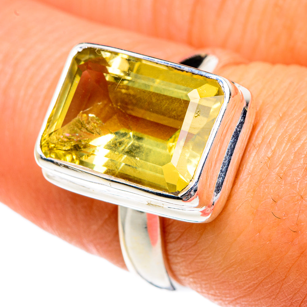 Lemon Quartz Rings handcrafted by Ana Silver Co - RING83759