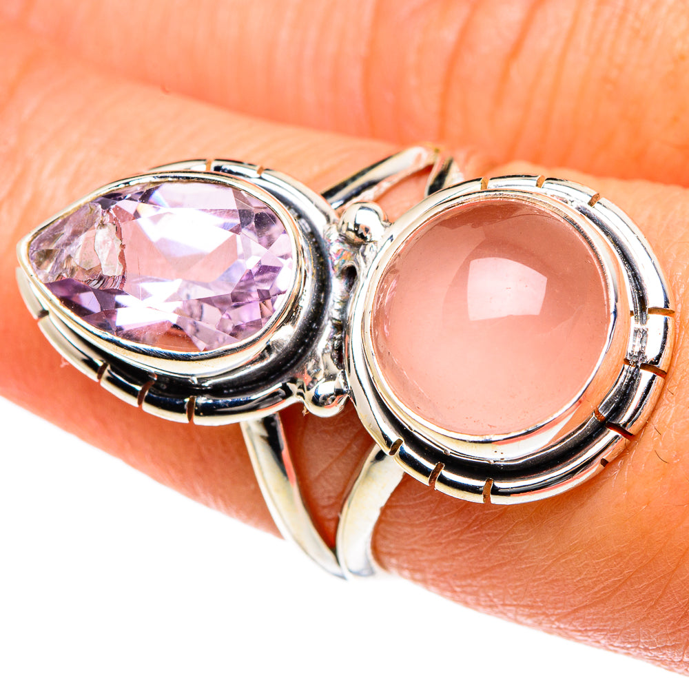 Rose Quartz Rings handcrafted by Ana Silver Co - RING83761