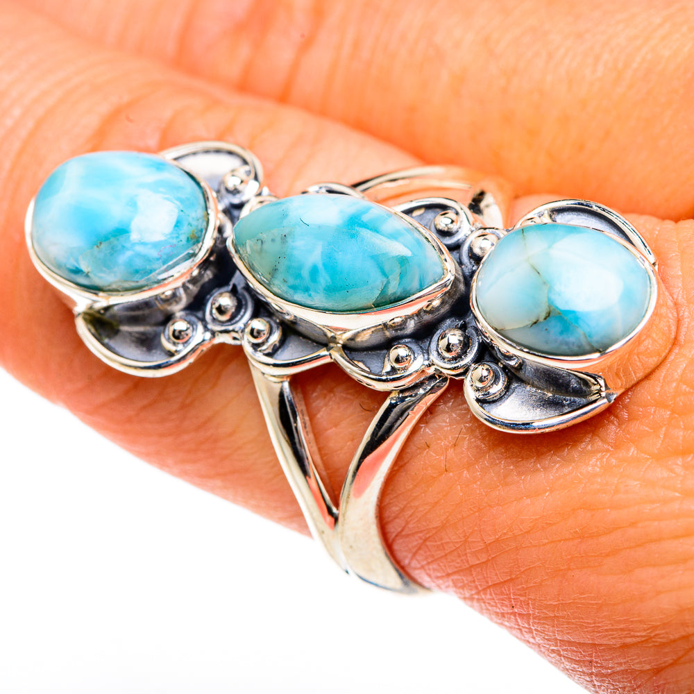 Larimar Rings handcrafted by Ana Silver Co - RING83772