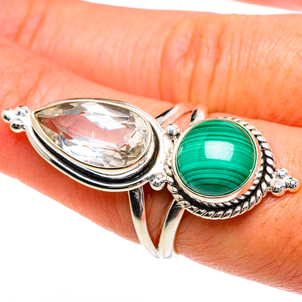 Malachite Rings handcrafted by Ana Silver Co - RING83776