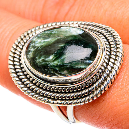Seraphinite Rings handcrafted by Ana Silver Co - RING83777