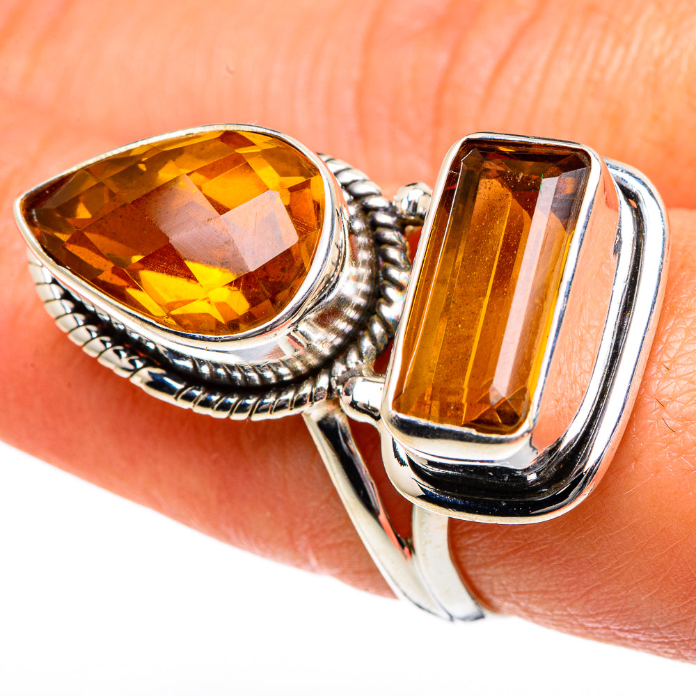 Mandarin Citrine Rings handcrafted by Ana Silver Co - RING83784
