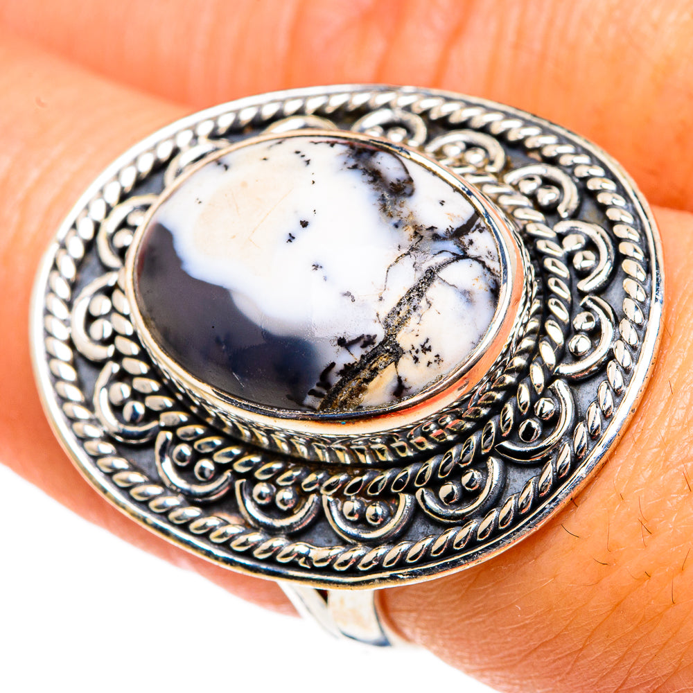 Dendritic Opal Rings handcrafted by Ana Silver Co - RING83791
