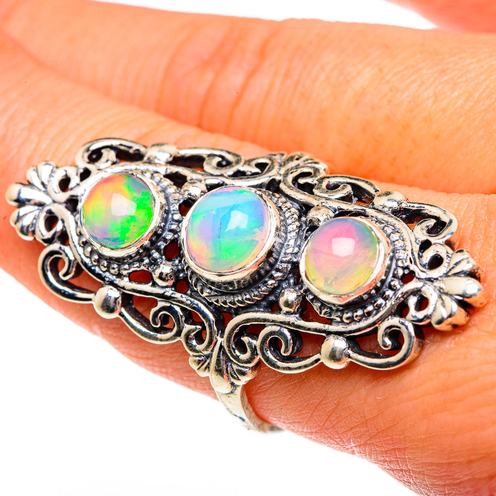 Ethiopian Opal Rings handcrafted by Ana Silver Co - RING83797